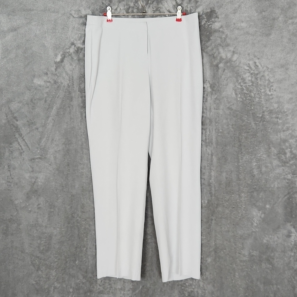 J. Jill 100% Silk Petite Straight Leg Career Pants Gray Size M Petite
